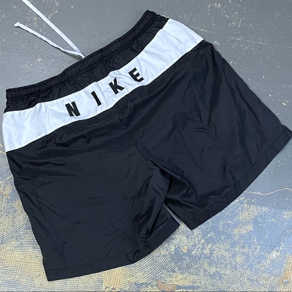 Nike Swim Trunks Sportswear Vintage Black Tag XXL Spellout - Picture 1 of 10